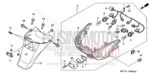 TAILLIGHT/REAR FENDER FJS600A4 de 2004